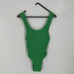 Reina Olga Ruby Textured High Cut Swimsuit